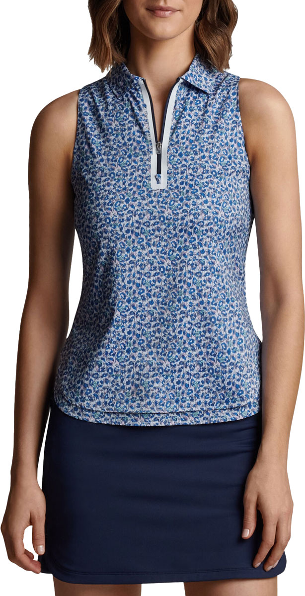 Peter Millar Women's Carner QuarterZip Sleeveless Golf Shirts